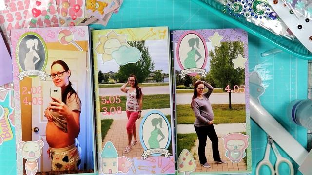 Как оформляю Дневник беременности -часть 5/ Ответы на вопросы/Анализы/Очереди/Коллаж животика смотреть онлайн