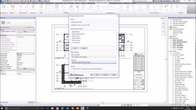 Advance PowerPack for Autodesk Revit - Batch Export to DWG смотреть онлайн