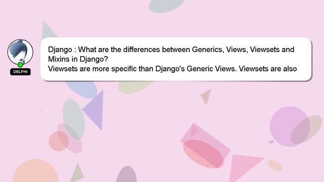Django : What are the differences between Generics, Views, Viewsets and Mixins in Django? смотреть онлайн