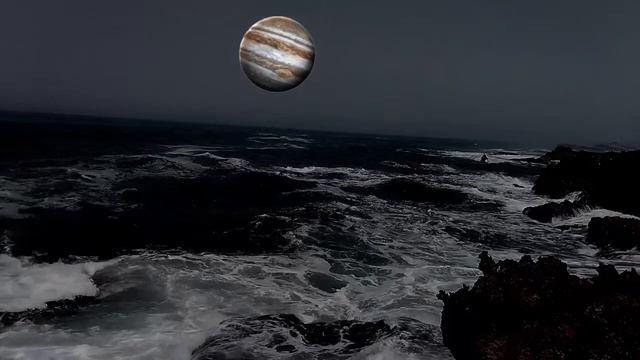 Ocean Relax with sound waves view of Jupiter Europe Canada usa Africa Fall Asleep Waves Night Long смотреть онлайн