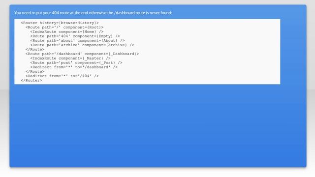 In React-Router v3, must all routes be nested within a Route with path="/"? смотреть онлайн
