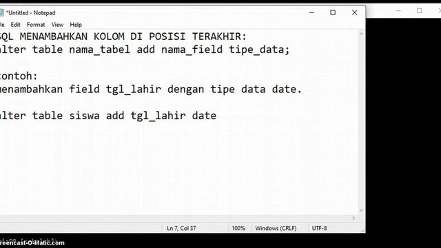 Mapel Basis Data, Dasar SQL DDL (Data Definition Language) смотреть онлайн