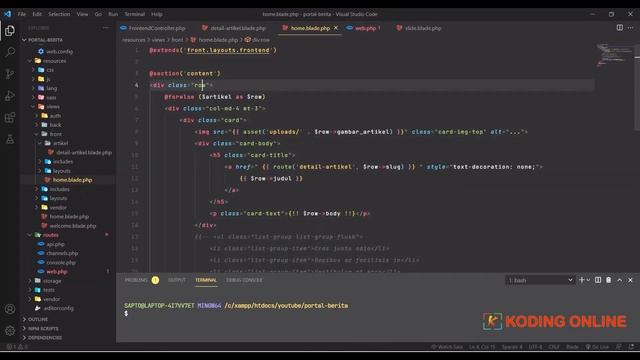 Tutorial Laravel 8 Part 38 Menampilkan Detail Artikel смотреть онлайн