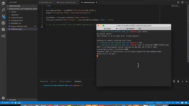 RingCentral PHP WebHook Demo смотреть онлайн