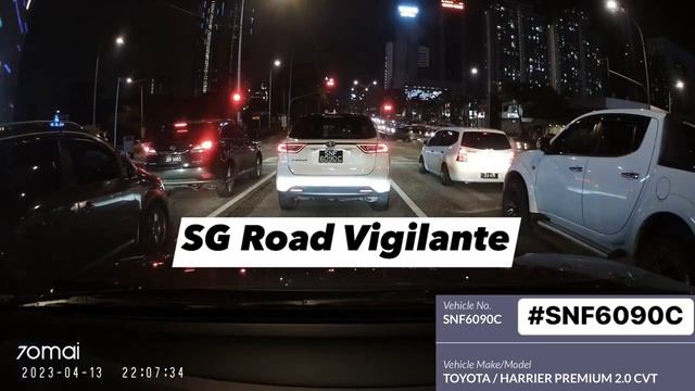 3apr2023 jb #SNF6090C toyota harrier upset at being honked at . смотреть онлайн