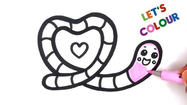 Drawing Worm for Children | Bolalar uchun Qurt rasm chizish | Рисование Червь для детей смотреть онлайн