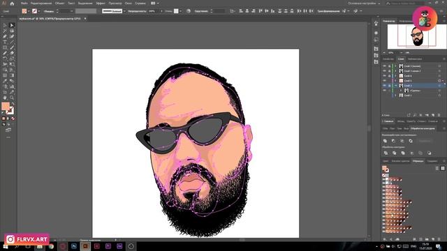 Wylsacom Vector Art / Вилсаком Векторный портрет / Illustrator CC смотреть онлайн