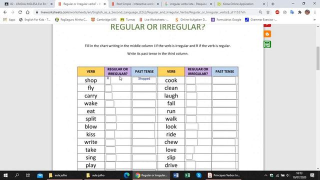 Aula Simple Past forma afirmativa Teacher Juliano pt 2 смотреть онлайн