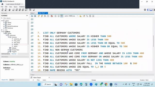 SQL 2O TASKS/QUERIES смотреть онлайн