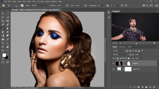 Cut Out Dark Hair from Dark Background in Photoshop! смотреть онлайн