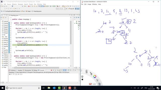 Heap - 2: Implement Heap using Java Library Function (PriorityQueue) смотреть онлайн