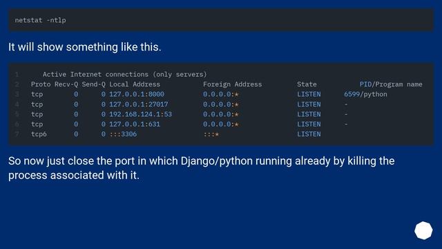 Django Server Error: port is already in use смотреть онлайн