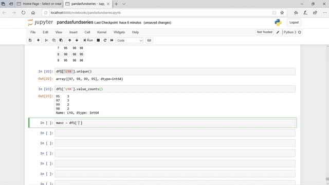 pandas (Parte 32) - VALORES ÚNICOS, CUENTA DE VALORES Y PERTENENCIA EN DataFrame смотреть онлайн