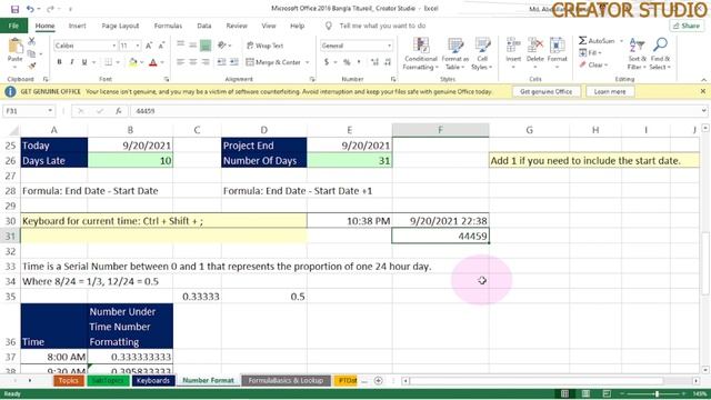Microsoft Office Excel 2016 !! Full Bangla Tutorial !! CREATOR STUDIO !! Class: 02 смотреть онлайн