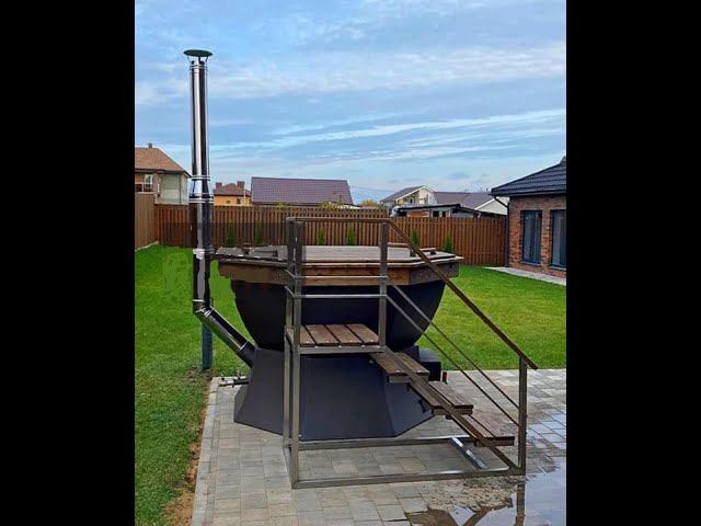 Самодельный трап-лестница для купели на дровах. смотреть онлайн