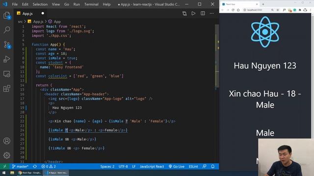 ReactJS: 05-03 Render element in ReactJS смотреть онлайн