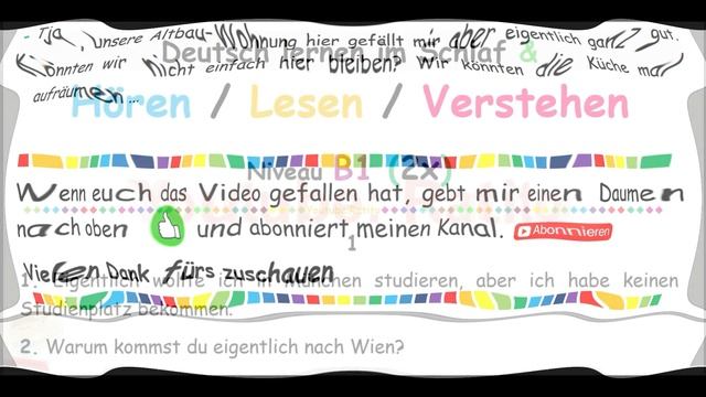 Deutsch Lernen Im Schlaf & Hören, Lesen Und Verstehen - B1 -  66