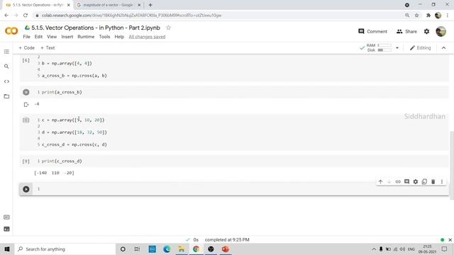 5.1.5. Vector Operations - in Python - Part 2 | Dot Product | Cross Product | Projection of vector смотреть онлайн