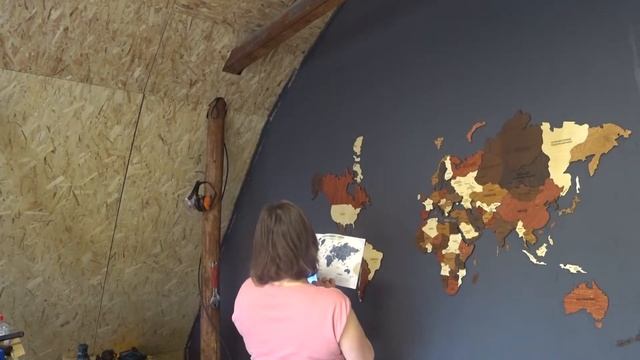 Украшаем стену - Карта мира из дерева ! смотреть онлайн