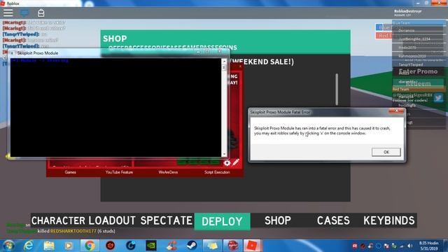 Roblox proxo exploit crashes everytime I run it on (help) смотреть онлайн