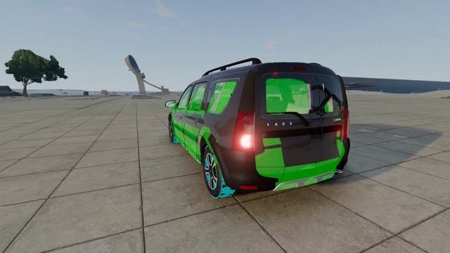 Lada Largus/Renault Logan/Dacia Logan-BeamNG Drive(#1481) смотреть онлайн