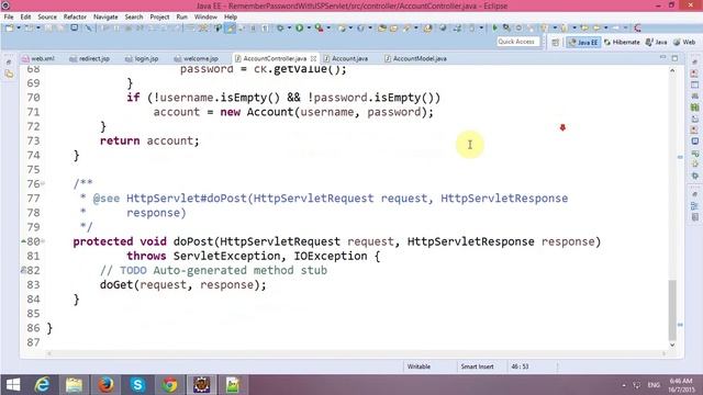 Remember Me with Login and Logout in JSP-Servlet смотреть онлайн