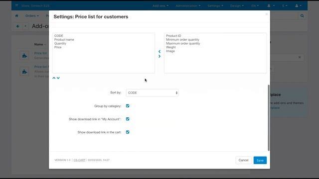 CS-Cart B2B eCommerce Platform | Price list downloading смотреть онлайн