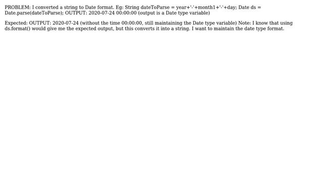 Salesforce: How to remove the time 00:00:00 from a date format and still maintain the date type? смотреть онлайн