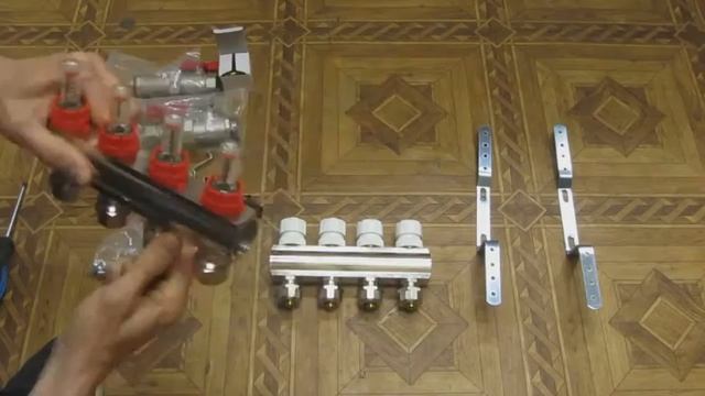 Сборка коллекторной группы на 4 выхода (комплектация без насоса) смотреть онлайн