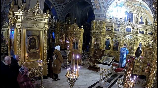 24.2.23 Вечерня и утреня. Всех преподобных. Иверской иконы. Свт. Алексия, митр. Киевского смотреть онлайн