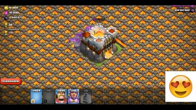 Clash Of Clans Troll-Magic of 700 Wallbreakers Vs Max Walls and Golem & Hogs Walking on the walls! смотреть онлайн