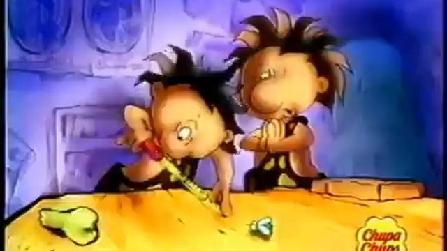 чупа чупс (Chupa Chups) одноглазые пещерные люди реклама 2002