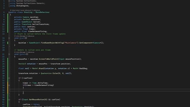 Unity 2D Aim and Shoot at mouse position Tutorial смотреть онлайн