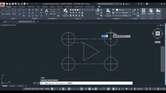 YOUTUBE LOGO 2D | #AutoCAD • 2D Annotations & Drafting | Kapil Handeriya смотреть онлайн