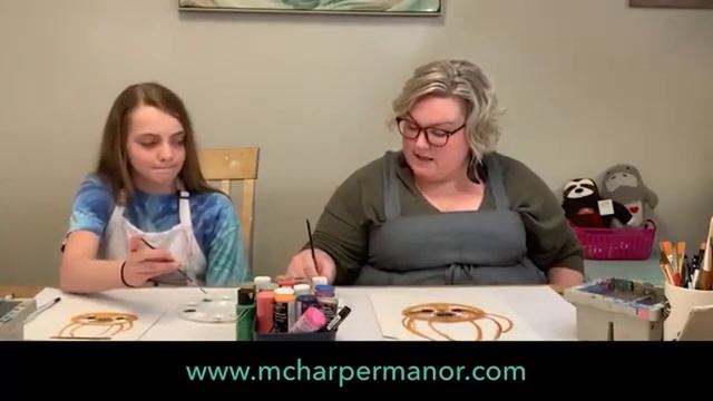 Paint a Sloth acrylic on canvas - Made with McHarper Week 1, episode 3- art tutorials crafts at hom смотреть онлайн