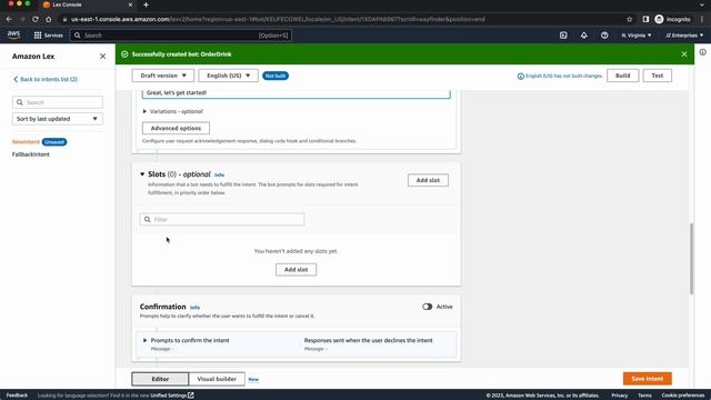 Building a Menu-Based Chatbot using Amazon Lex (1 of 3) смотреть онлайн