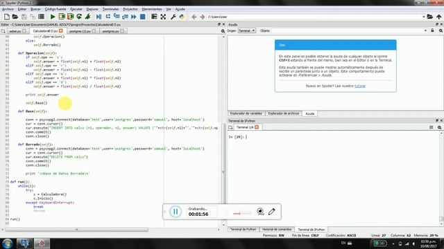 Calculadora en Python con Base de Datos en PostgreSQL смотреть онлайн