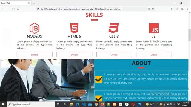 HTML5/CSS3/BOOTSTRAP tutorials || Demo - 1 || by Mr. Ramesh On 22-02-2022 @8AM IST смотреть онлайн