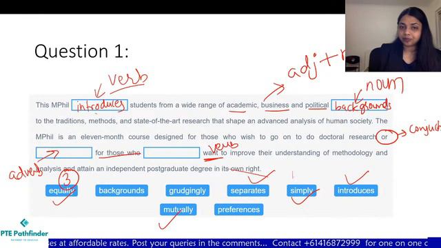 PTE Reading Fill in the Blanks 10 grammar rules with Malvika смотреть онлайн