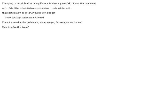 Unix & Linux: apt-key: command not found смотреть онлайн