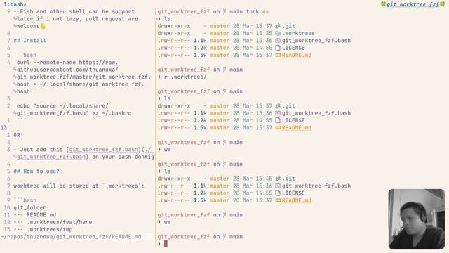 git worktree fzf смотреть онлайн