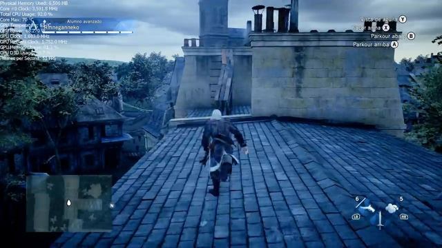 Assassin's Creed Unity GTX1050ti i5 3570 смотреть онлайн