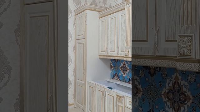 кухонный шкаф из МДФ покрытий шпон Ясин смотреть онлайн