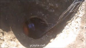 ГНБ Прокол под дорогой с затяжкой пучка из 7 ПНД труб 63 мм