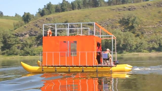 Отличный плот для сплава, отдыха, рыбалки. Сплав на плоту по реке. смотреть онлайн