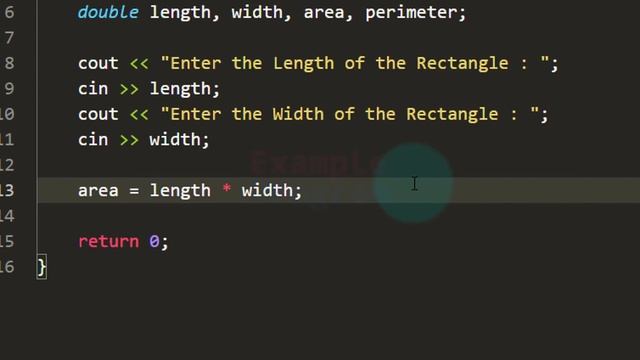 C++ Program to Find the Area and Perimeter of a Rectangle using Width and Length смотреть онлайн