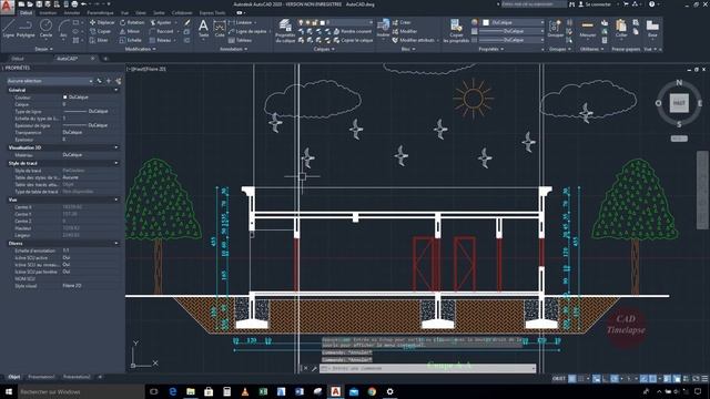 AutoCAD #4 La Coupe Longitudinale B-B d'un Bâtiment смотреть онлайн
