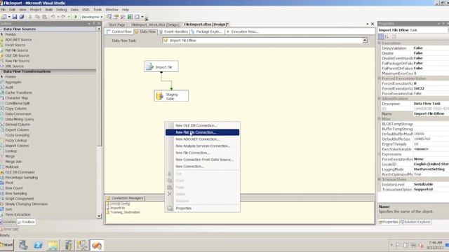 SSIS Importing text files using For Each Loop with Dynamic Connection and redirecting error output смотреть онлайн