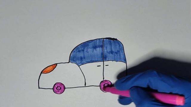 Draw a car for children // Рисуем машину для детей // Bolalar uchun mashina chizish смотреть онлайн