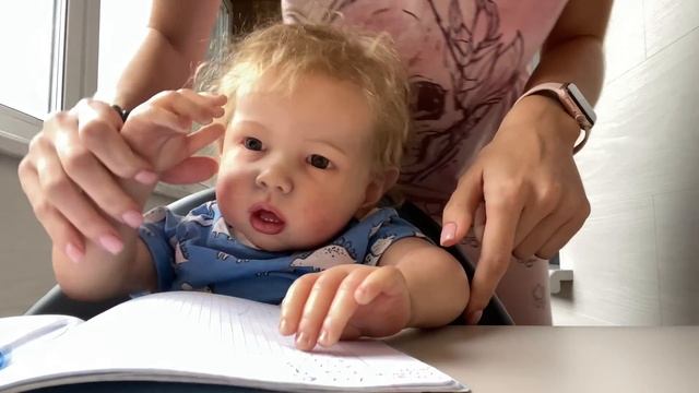 Делаю математику с РЕБОРНОМ ЛИАМОМ Делаем уроки с Реборном doing homework with a reborn baby смотреть онлайн